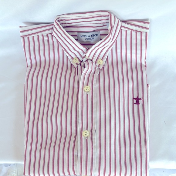 Neck & Neck Junior Other - Unique Neck & Neck Brand Gently Worn Dress Long Sleeves Shirt Size 4 Stripe LN